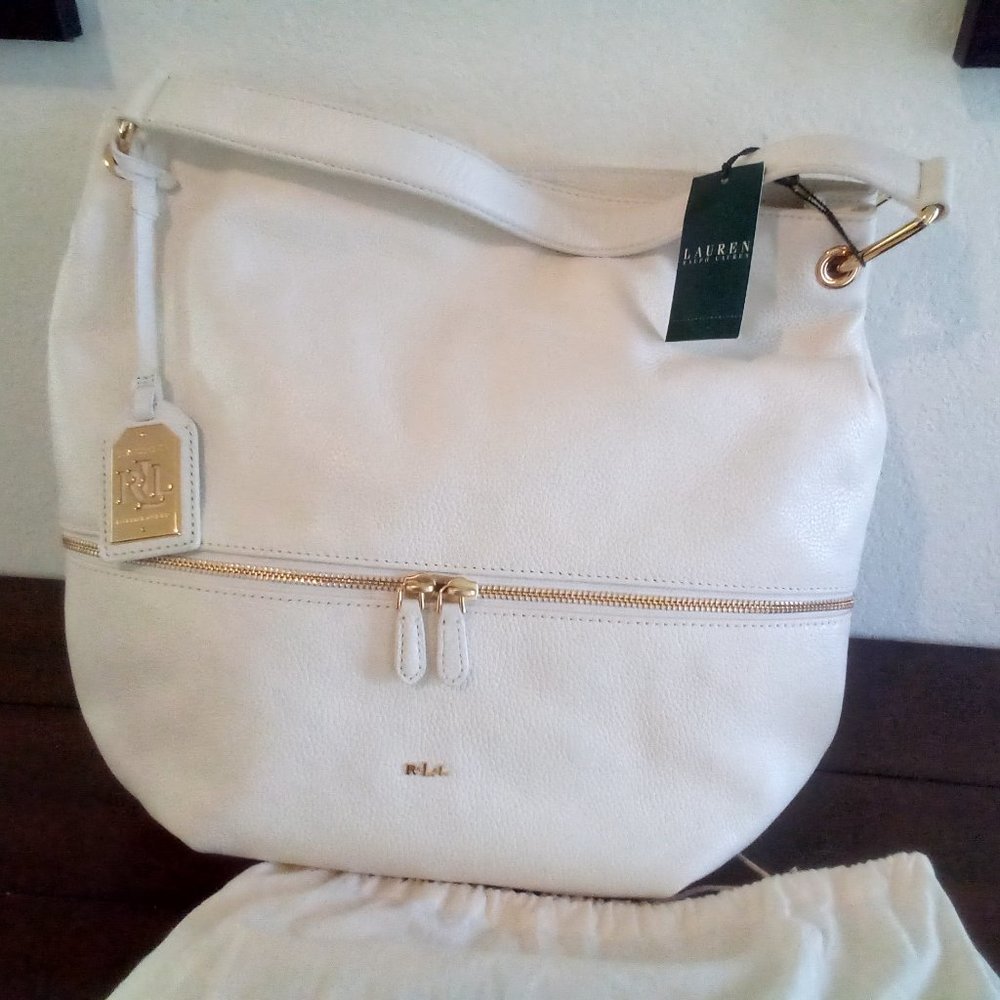 Lauren Ralph Lauren pebble leather hobo. New with tags.